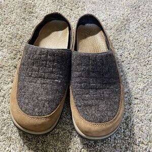 Chaco Brown and Dark Gray Slip-On Flats